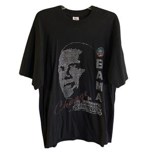 Barrack Obama Bedazzled TShirt Size XL EUC Wear One Activewear